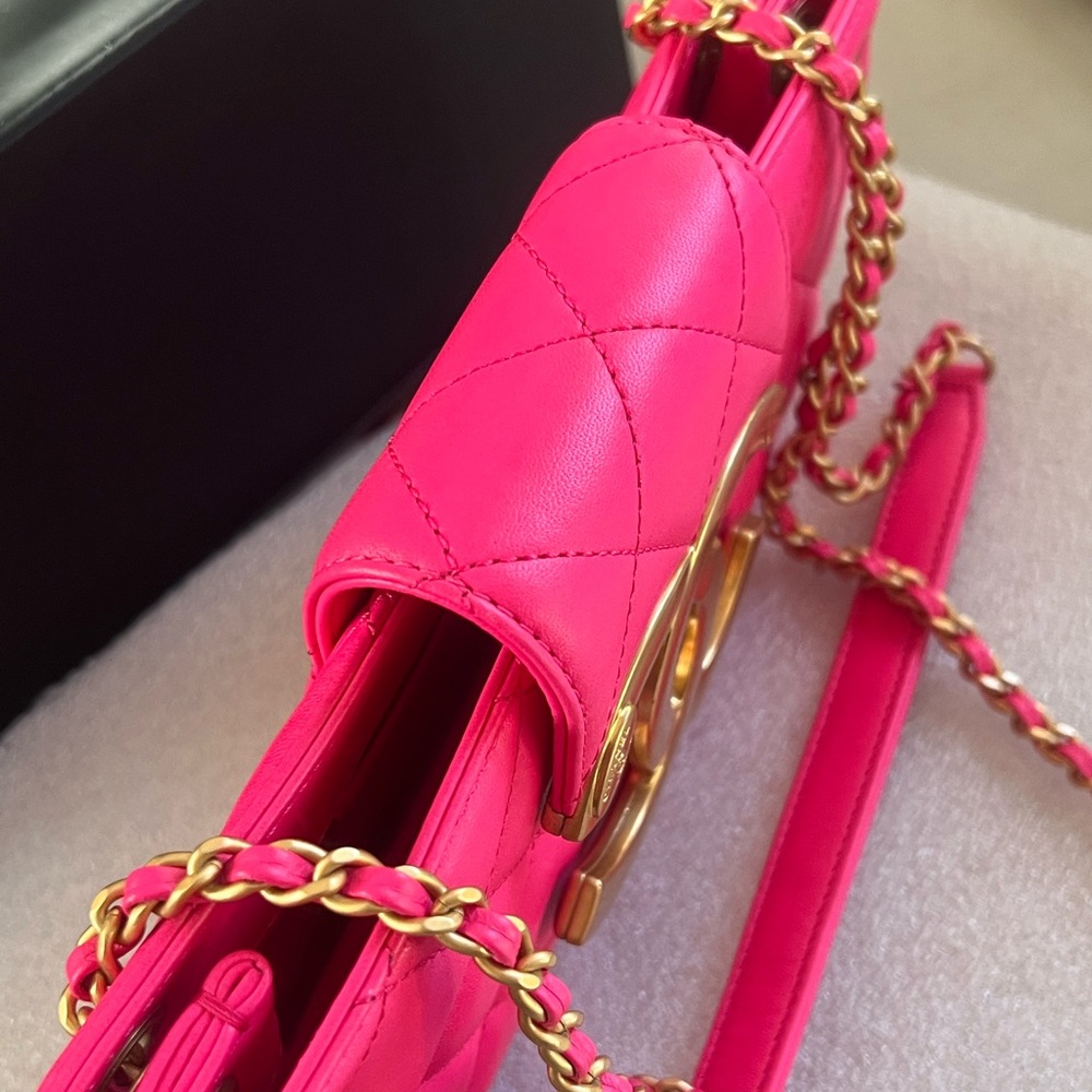 Chanel Baguette Bag Rare color hot pink with GHW - Picture 4 of 6